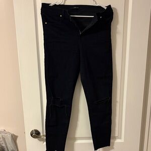 J Brand Black Ripped Skinny Jeans